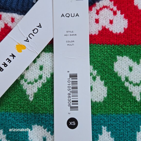 NWT Aqua x Kerri Rosenthal Happy Hearts Sweater XS - Picture 4 of 11